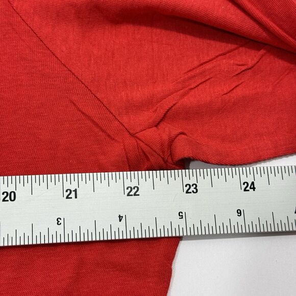 Woman's Hot Kiss Red Bedazzled Rhinestone Logo Long-sleeved Sweatshirt Blouse 2X - Picture 7 of 7